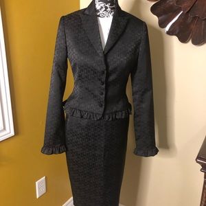 Franco Mirabelli Two Piece Chic Black Suit S4